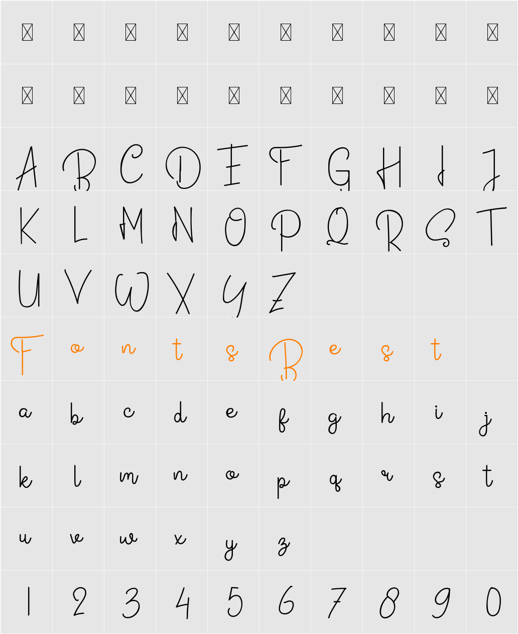 Bastiolla Character Map