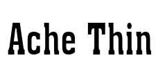 Ache Thin Font Image