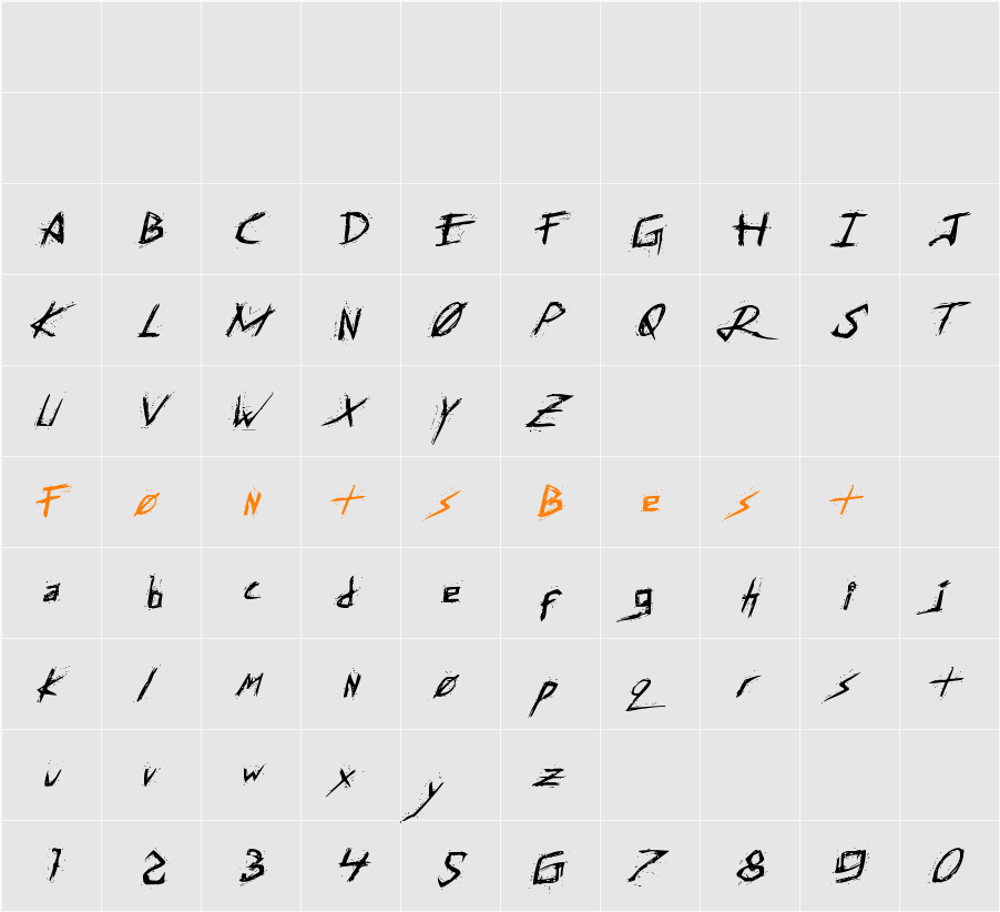 Assassin Nation Italic Character Map