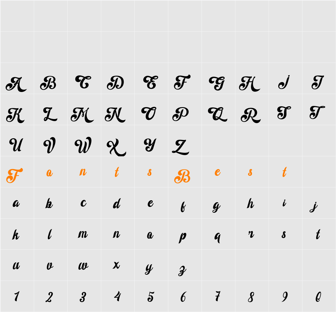 Wanita Character Map