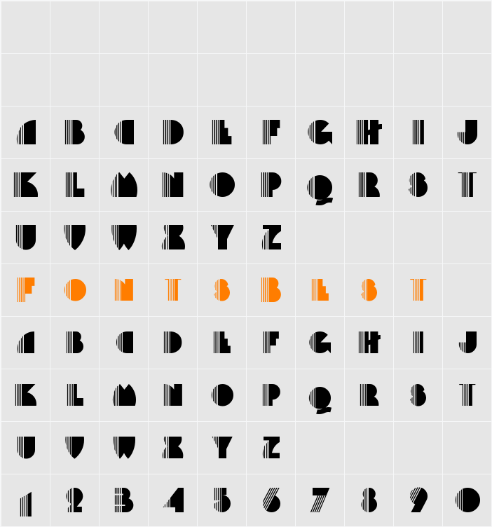 Backstage Pass NF Character Map