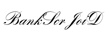 BankScrJoiD Font Image