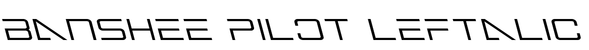 Banshee Pilot Leftalic Font Image