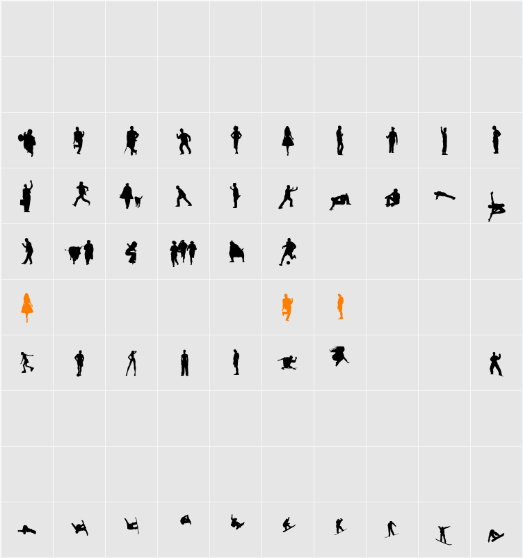 Celebrity Character Map