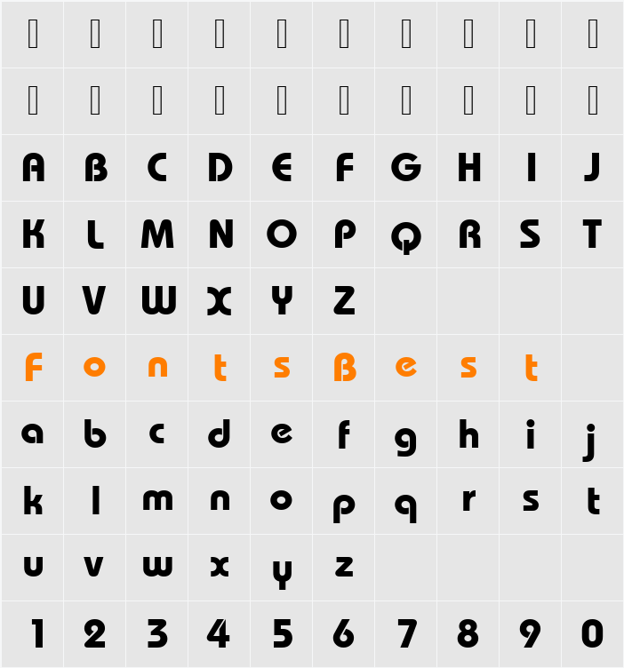 BauhausItcTEEBol Character Map