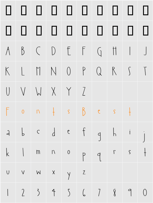 CK Twiggy Character Map