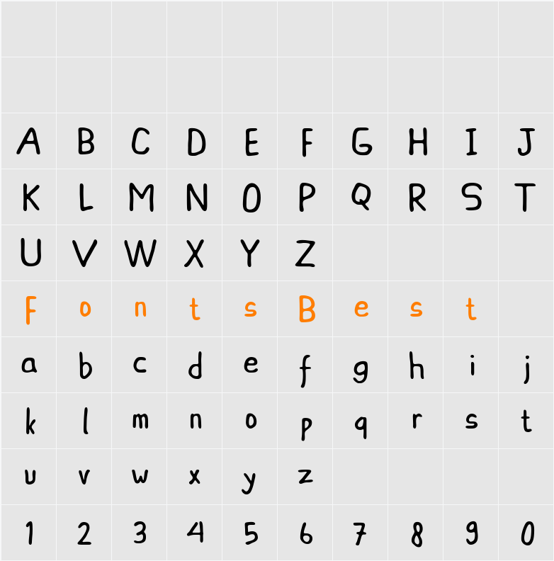 ASCOTA Character Map