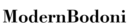 ModernBodoni Font Image
