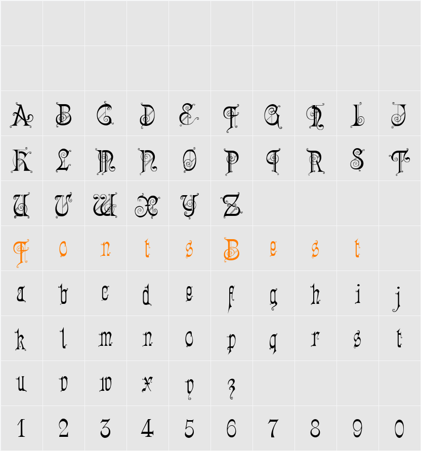ARIDI11 Character Map