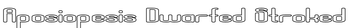 Aposiopesis Dwarfed Stroked Font Image