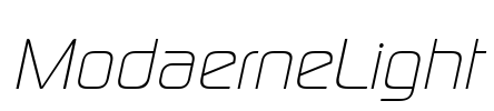 ModaerneLight Font Image