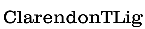 ClarendonTLig Font Image