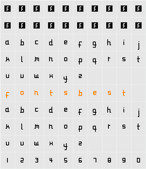 Modulare 1 Character Map