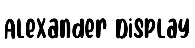 Alexander Display Font Image