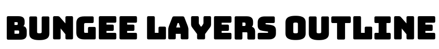 Bungee Layers Outline Font Image