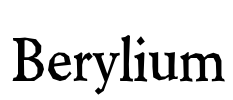 Berylium Font Image