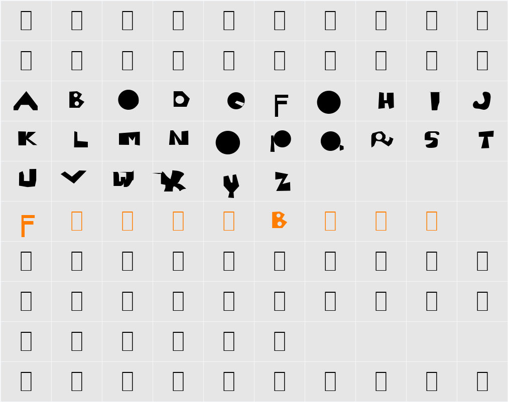 Moron Character Map