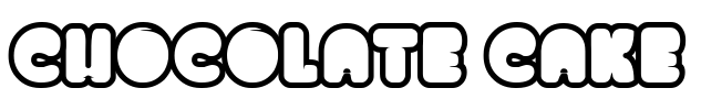 chocolate cake Font Image