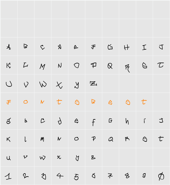 MouseGrafitty Character Map