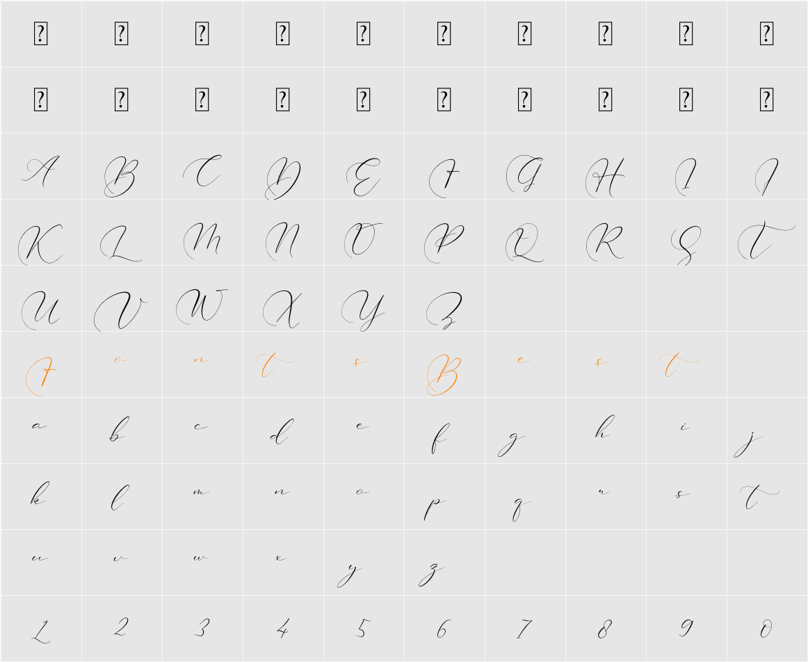Brittney Style Character Map