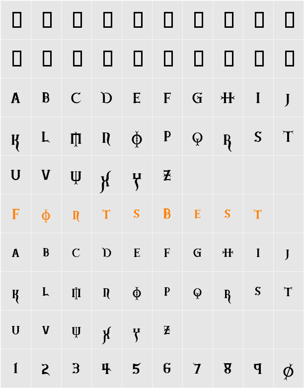 BadAngel Character Map