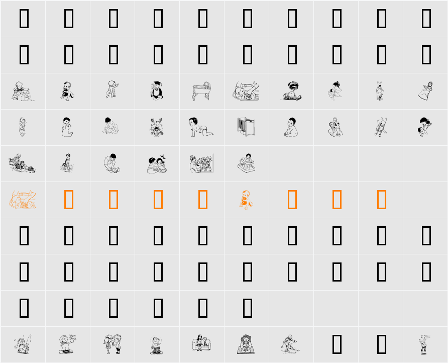 Chyld Character Map