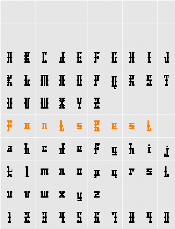 DS Ayaks Character Map