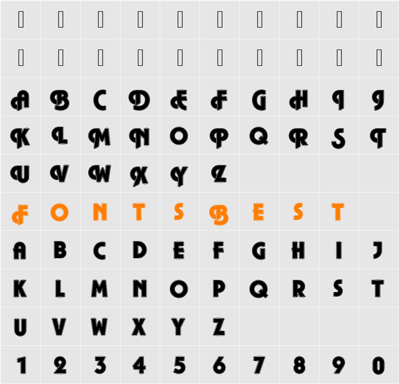 DTCPlazaM40 Character Map