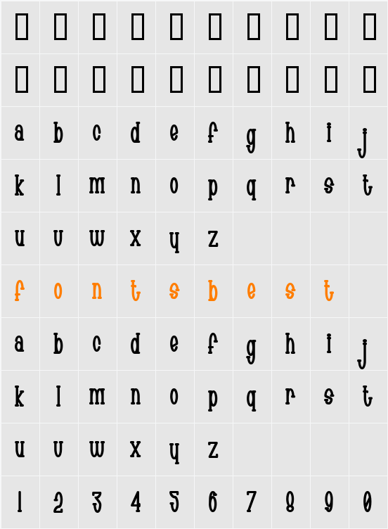 JI-Modems Character Map