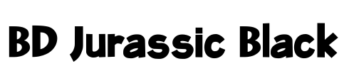 BD Jurassic Black Font Image