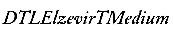 DTLElzevirTMedium Font Image