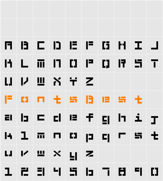 Braciola MS ExB Stencil Character Map