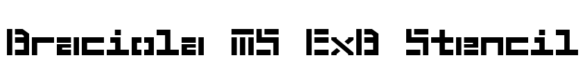 Braciola MS ExB Stencil Font Image