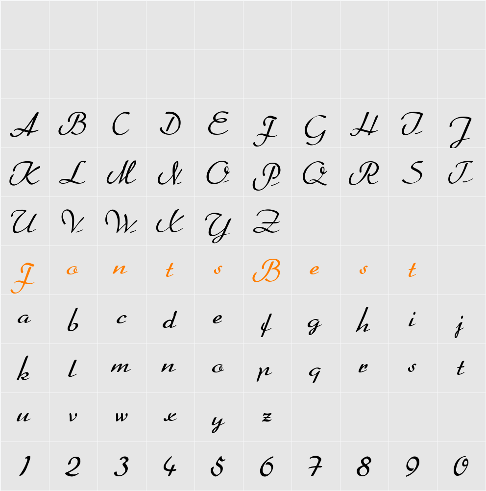 BetterHeather Character Map