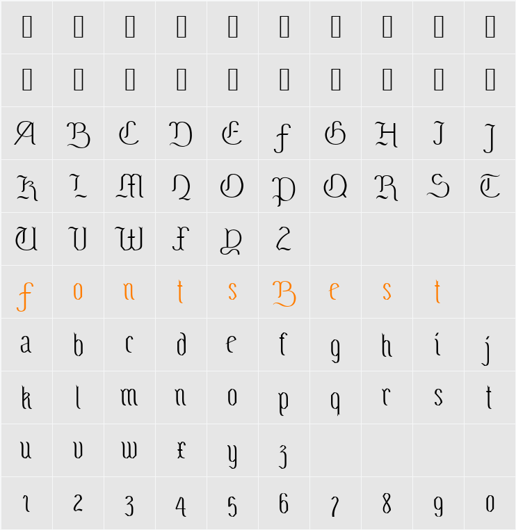 Blocus Character Map