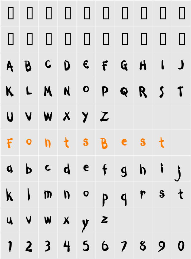 Dark Half BTN Cond Character Map