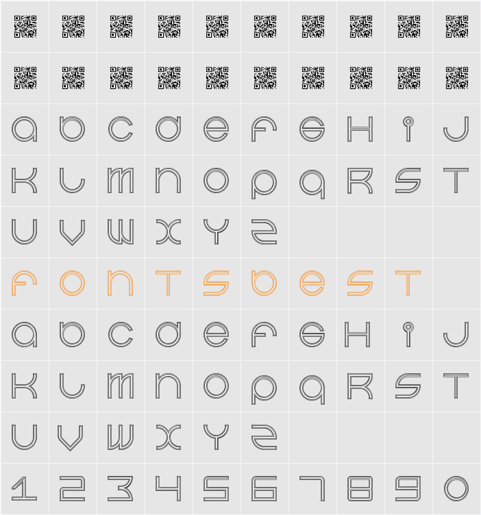 BeastModeDoubleline Character Map