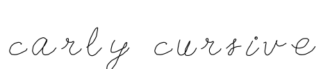 carly cursive