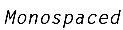 Monospaced Font Image