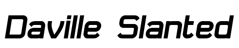 Daville Slanted Font Image