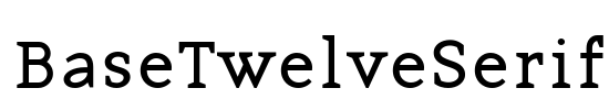 BaseTwelveSerif Font Image