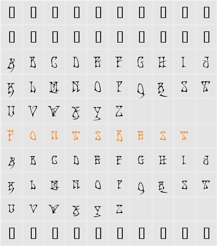BadAcid™ Character Map