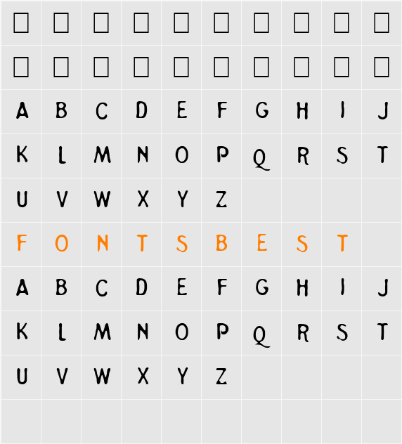 Dandelion TextOnly Core Character Map