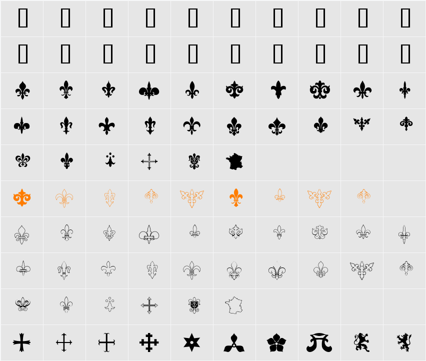 Fleur De Wee Character Map