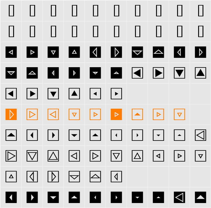 Mini Pics Character Map