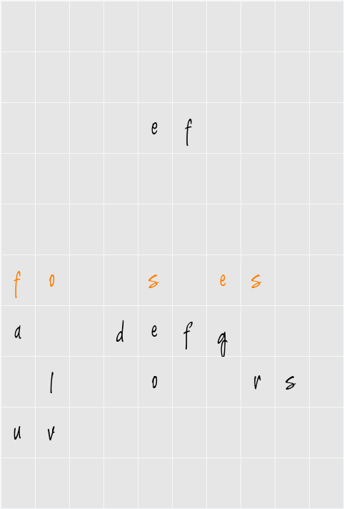 Argenta Alternate Character Map