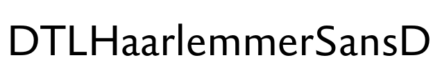 DTLHaarlemmerSansD Font Image