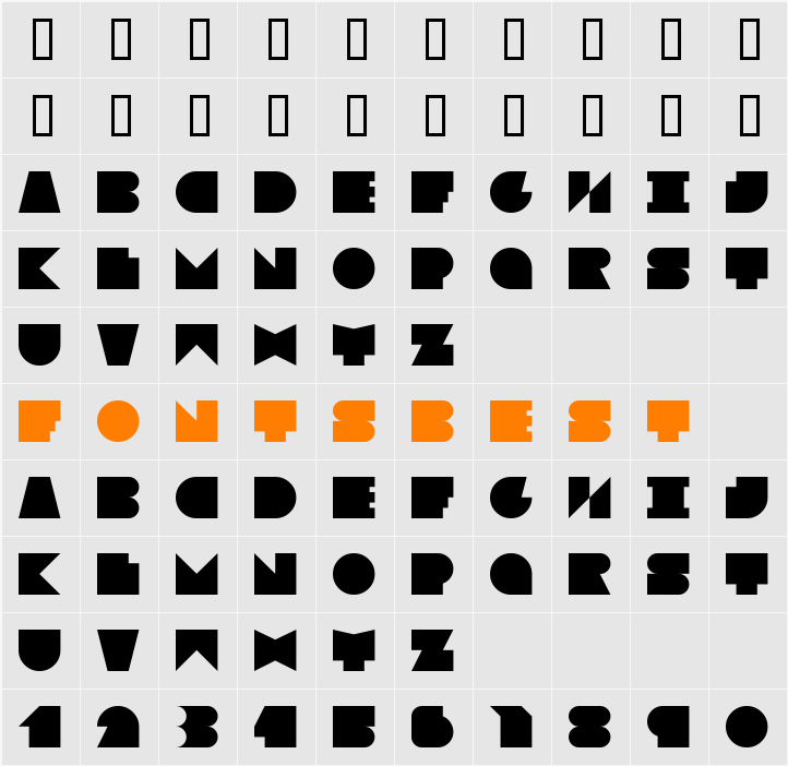 Blokked Character Map