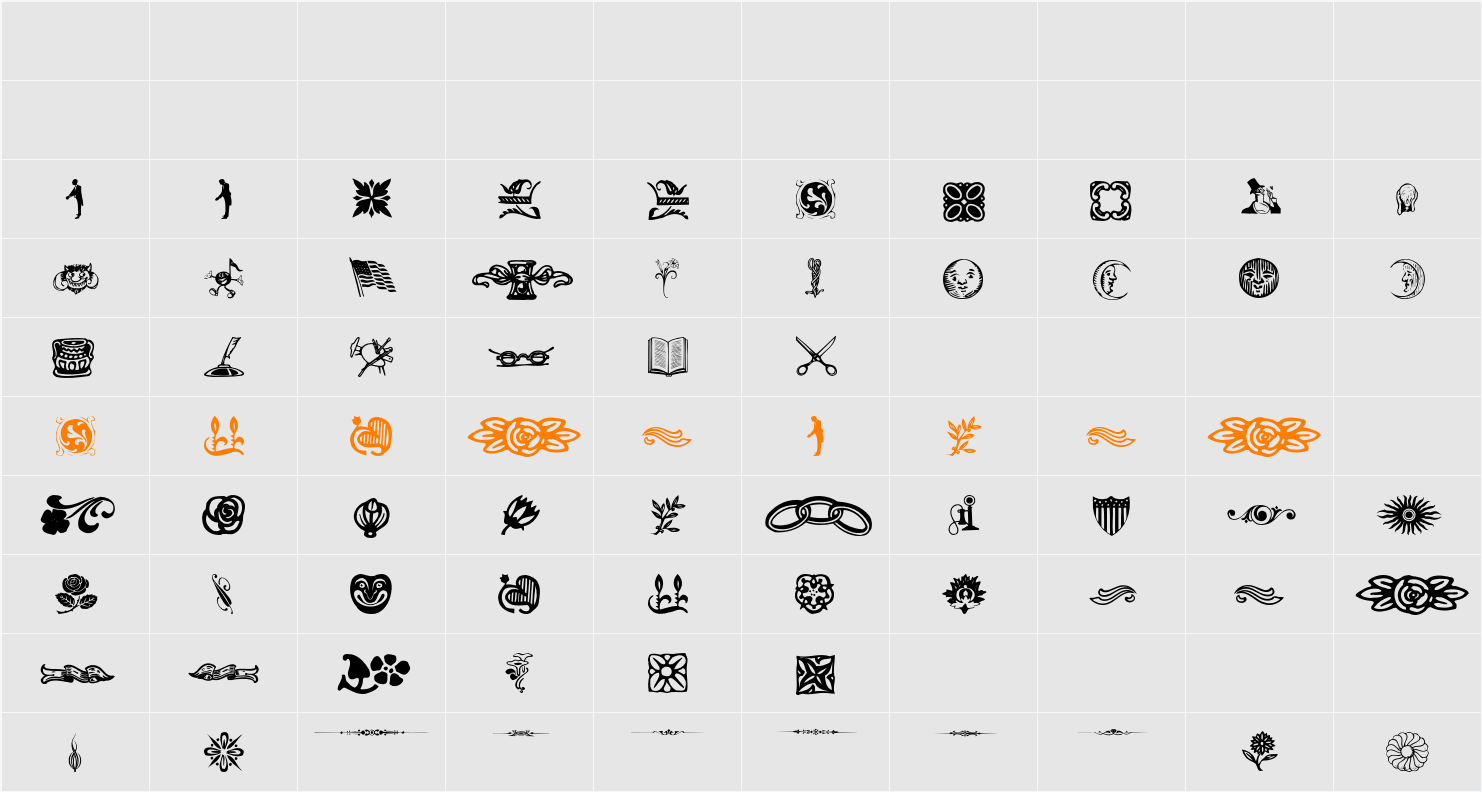 DavysDingbats Character Map