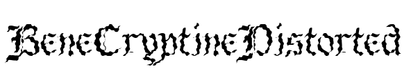 BeneCryptineDistorted Font Image